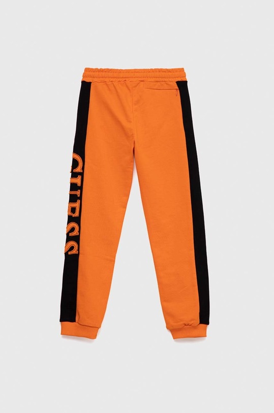 Chlapec Detské bavlnené tepláky Guess L3RQ24.KA6R3.PPYX oranžová