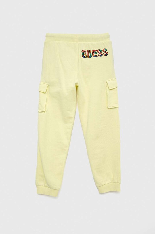 Дитячі бавовняні штани Guess N3GQ11.KA6R0.PPYX зелений SS23