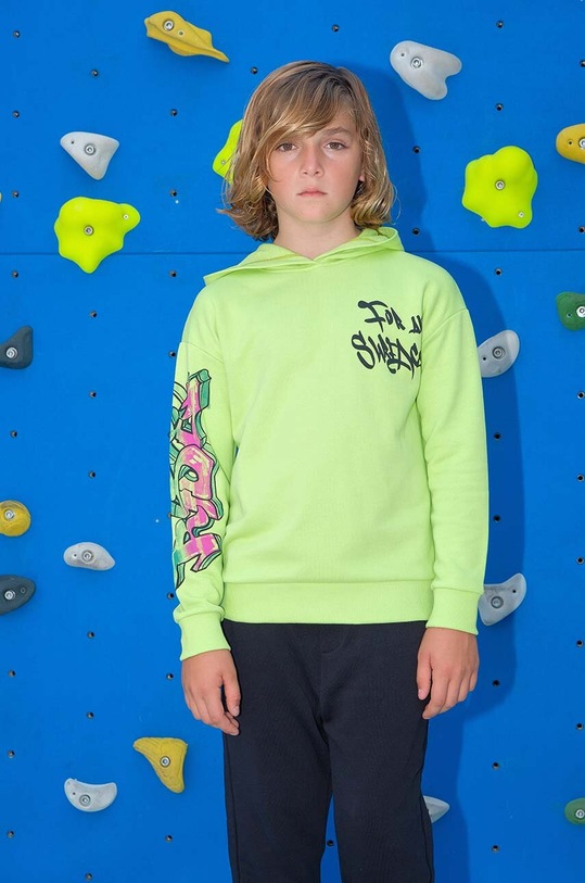 Dětské bavlněné tepláky Sisley potisk černá 3J68XF00S.G.SEASONAL