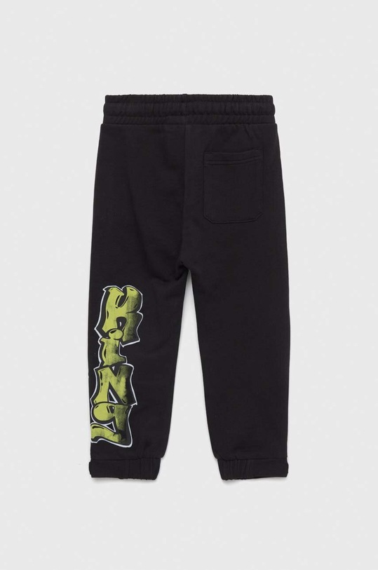 CHLAPEC Dětské bavlněné tepláky Sisley 3J68XF00S.G.SEASONAL černá