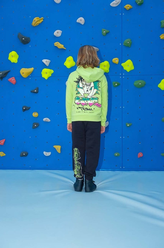 Dětské bavlněné tepláky Sisley 3J68XF00S.G.SEASONAL černá