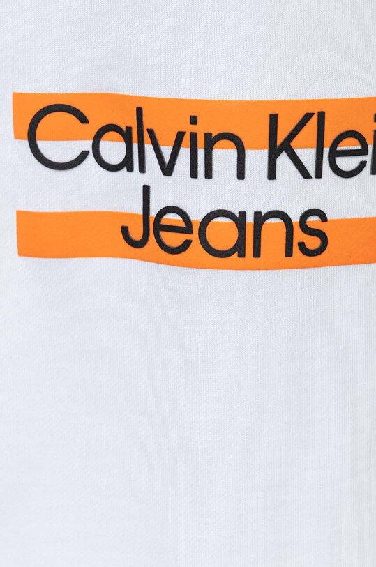 Chlapec Detské bavlnené tepláky Calvin Klein Jeans IB0IB01591.PPYX biela