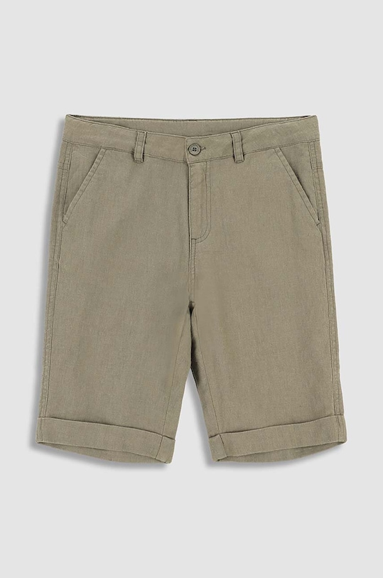 Detské ľanové šortky Coccodrillo ľan zelená WC3119502EJB