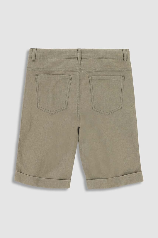 Detské ľanové šortky Coccodrillo WC3119502EJB zelená SS23