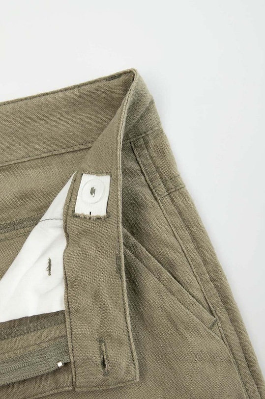 Detské ľanové šortky Coccodrillo zelená WC3119502EJB