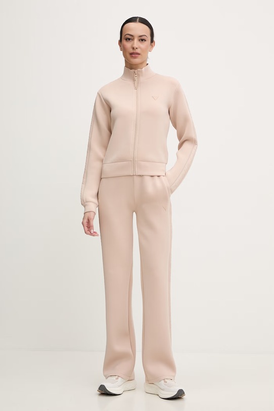 Guess spodnie dresowe BRENDA V3RB21.K7UW2 beżowy SS26