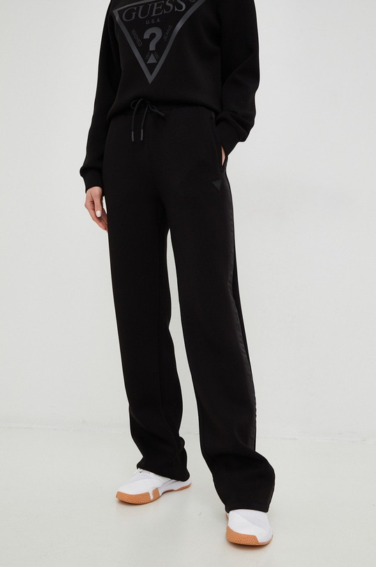 Guess spodnie dresowe BRENDA nadruk czarny V3RB21.K7UW2