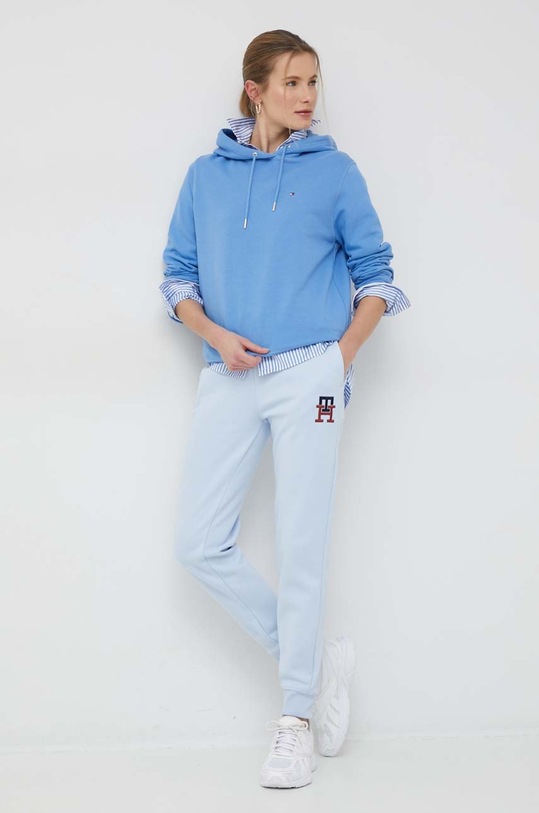 Tepláky Tommy Hilfiger WW0WW37435.PPYX modrá SS23