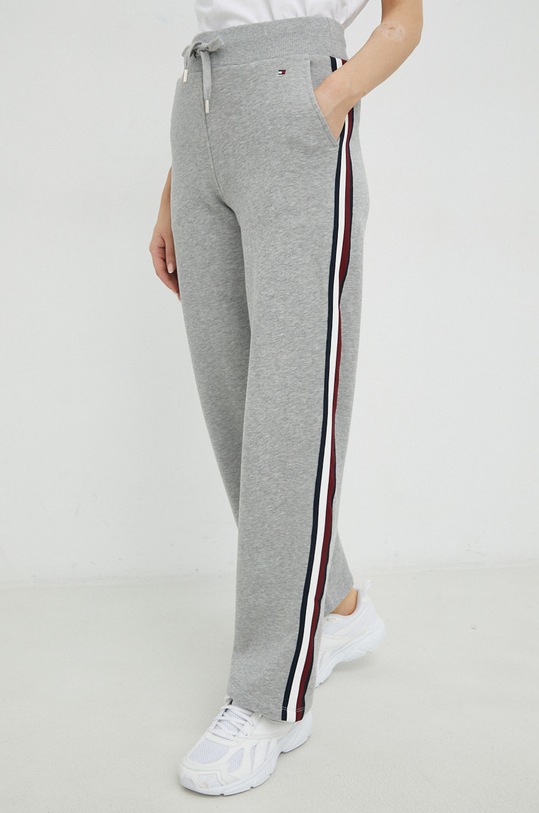 Tommy Hilfiger pamut melegítőnadrág dzsörzé szürke WW0WW37549.PPYX