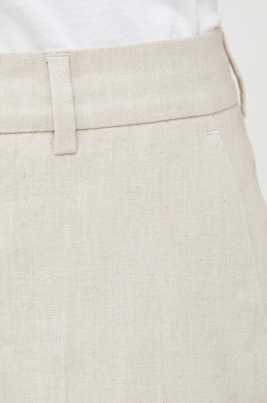 Ľanové nohavice Calvin Klein béžová K20K205226.PPYX