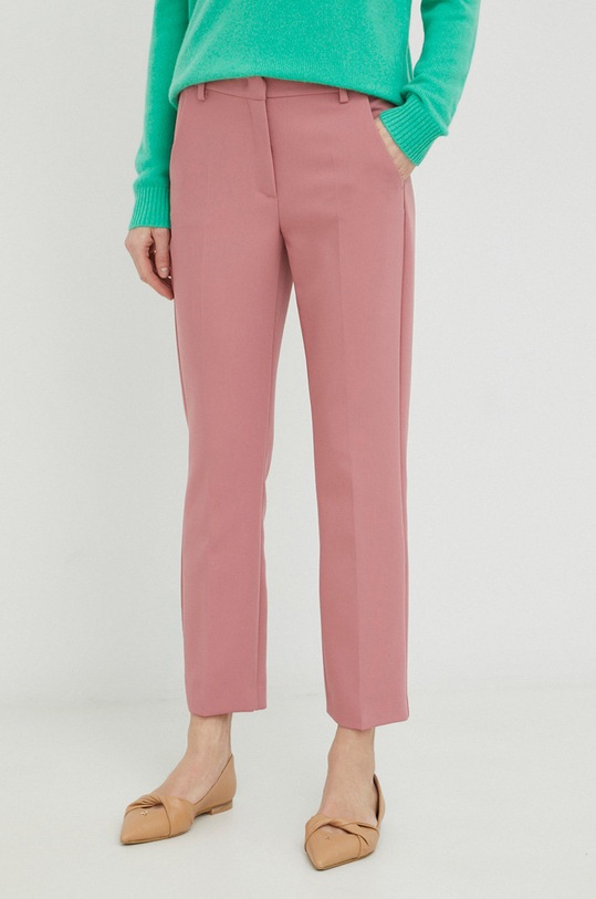 Hlače Weekend Max Mara Rana Z elastanom roza 2351310137600