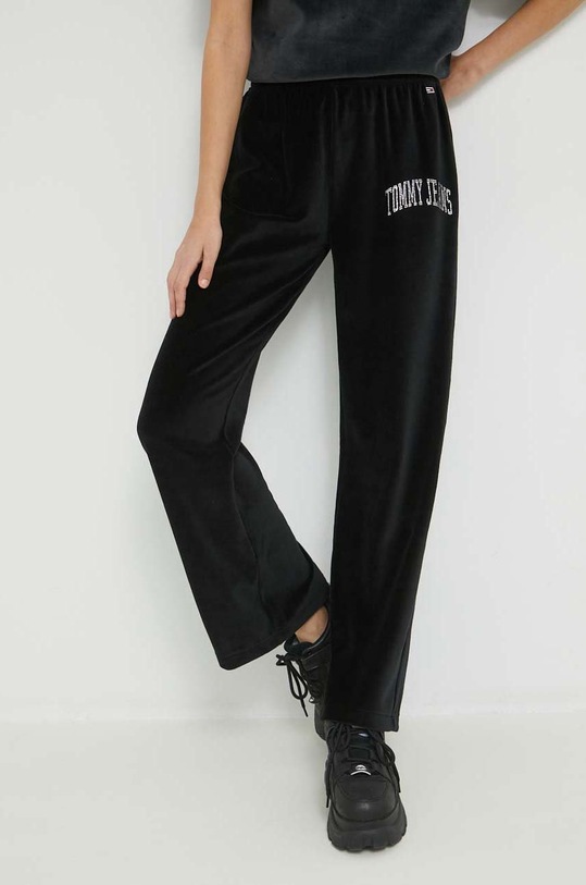 Tommy Jeans spodnie dresowe dzianina czarny DW0DW14990.PPYX
