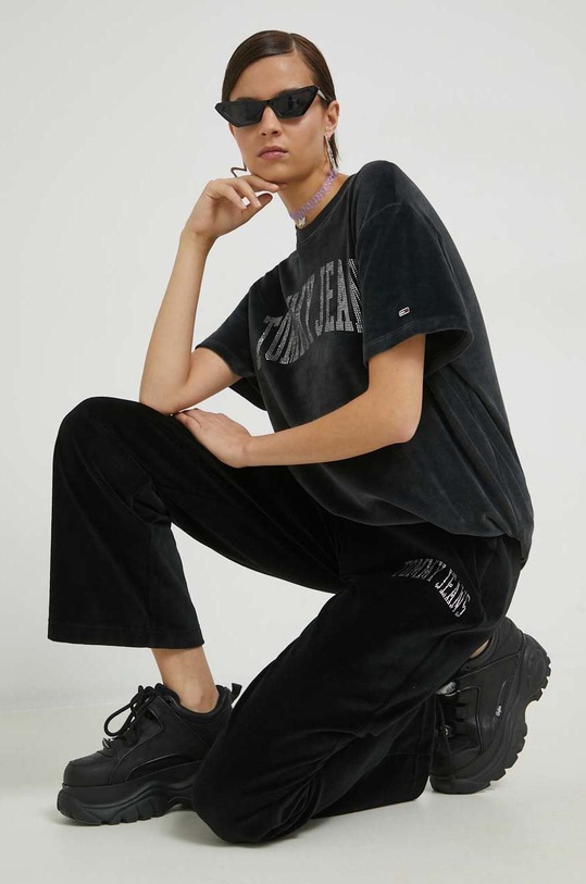 Tommy Jeans spodnie dresowe DW0DW14990.PPYX czarny SS23
