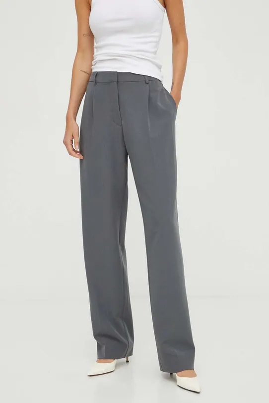 Samsoe Samsoe trousers F22400124 gray AW23