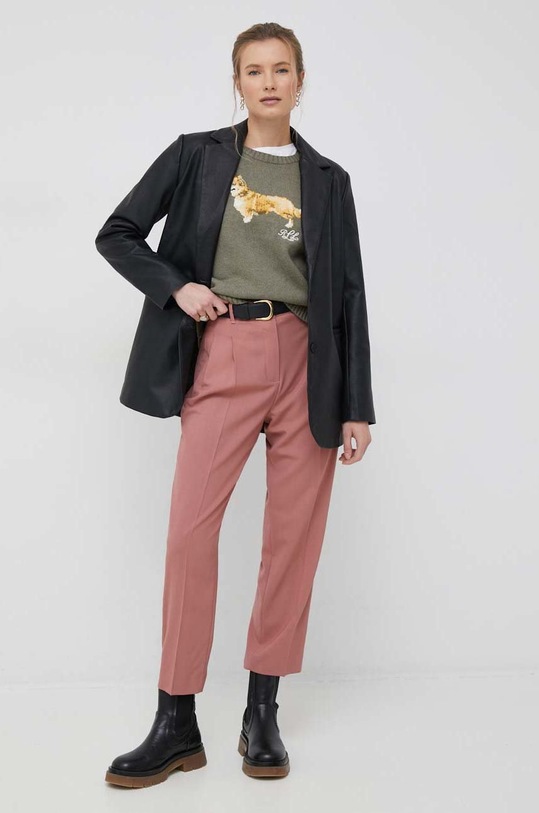 Μάλλινο παντελόνι PS Paul Smith W2R.207T.K30408 πορτοκαλί SS23