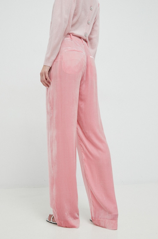 Odzież Custommade spodnie z jedwabiem Pamela 999365534 różowy
