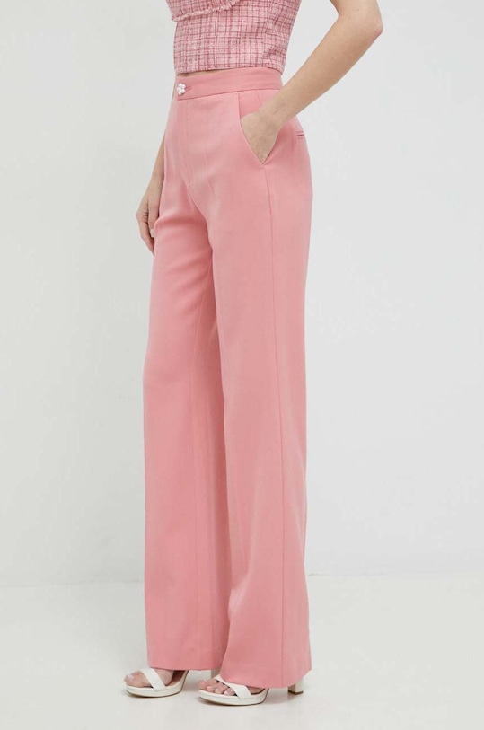 Custommade pantaloni din lana Petry drept roz 999482539