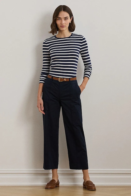 Nohavice Lauren Ralph Lauren s elastanom tmavomodrá 200876606