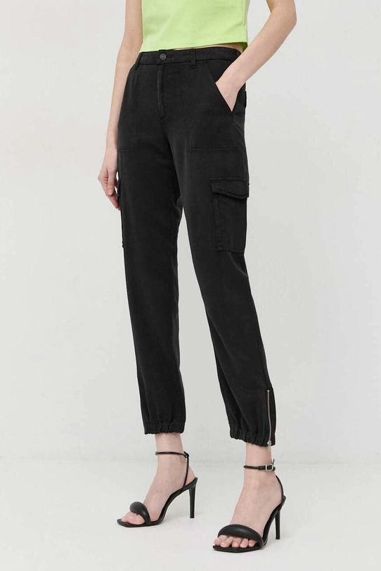 Guess pantaloni panza negru W2GA20.WDX71