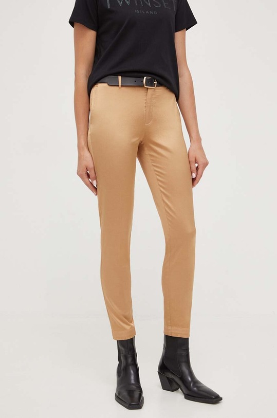 Nohavice Guess s elastanom béžová W3RB01.WF510