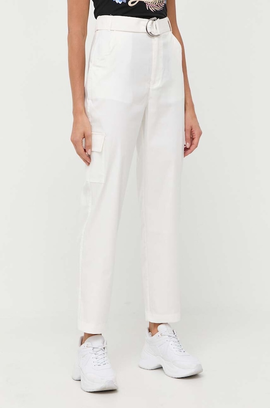 Guess spodnie tkanina beżowy W3GB25.WFD40