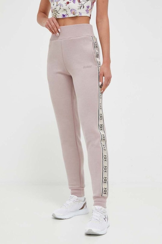 Guess pantaloni de trening BRITNEY tricotaj bej V2YB15.KB3P2
