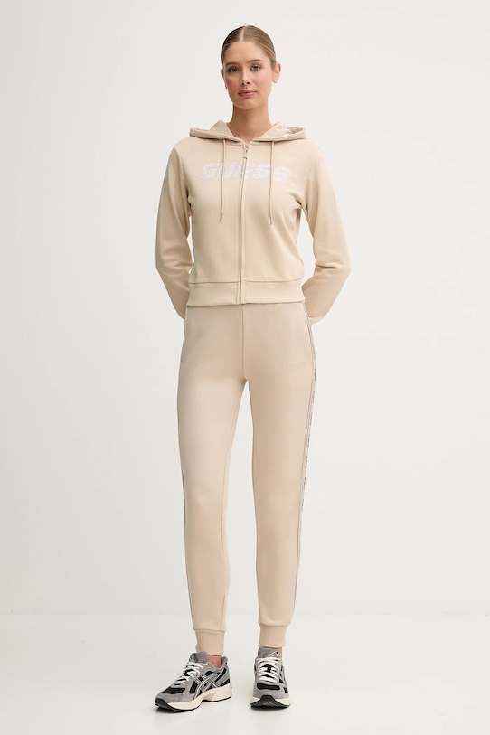 Guess spodnie dresowe BRITNEY V2YB15.KB3P2 beżowy NC25