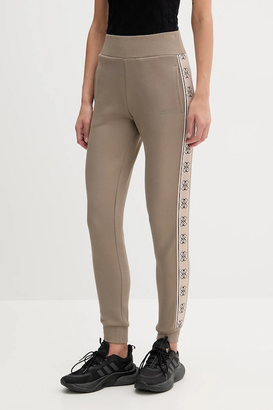 Guess spodnie dresowe BRITNEY beżowy V2YB15.KB3P2