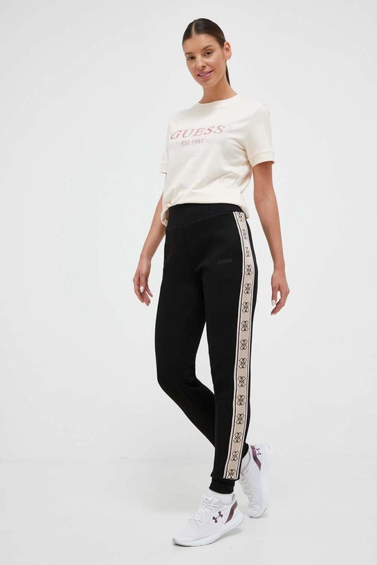 Guess pantaloni de trening BRITNEY tricotaj negru V2YB15.KB3P2