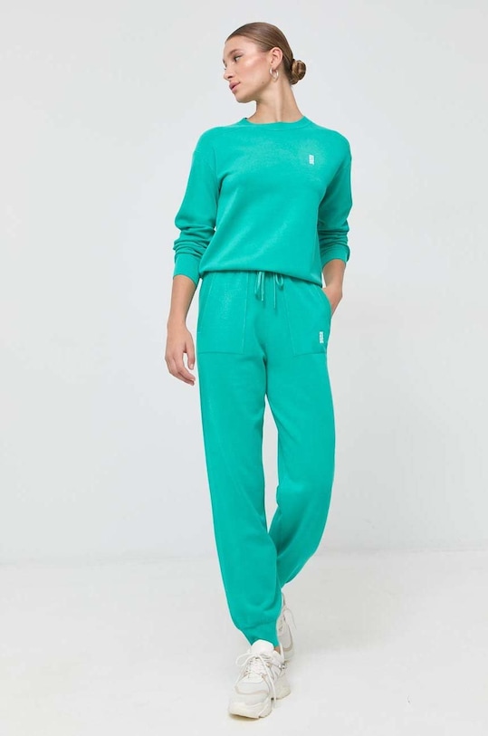 Tepláky Patrizia Pepe 8P0499.K087 tyrkysová SS23