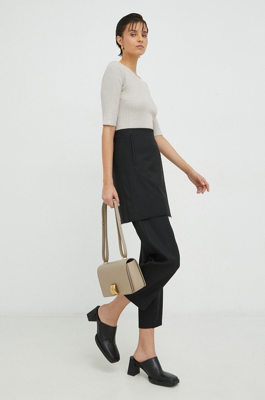 By Malene Birger pantaloni Q71447002 negru SS23