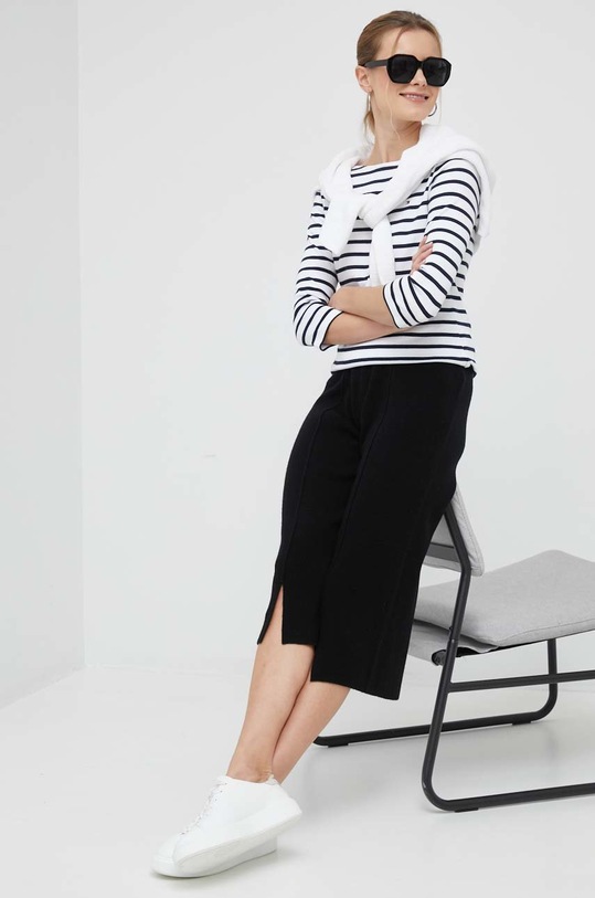 Вълнен панталон Dkny черен P2KQBG78