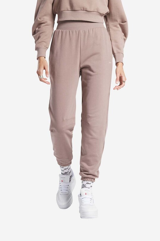 Reebok Classic spodnie dresowe bawełniane WDE FT Jogger bawełna różowy HS0395