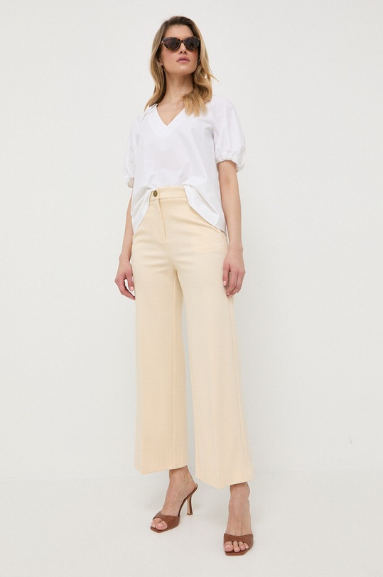 Marella spodnie z elastanem beżowy 2337810334200