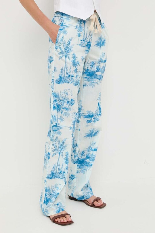 Red Valentino pantaloni de bumbac 2R0RBG606SE albastru SS23