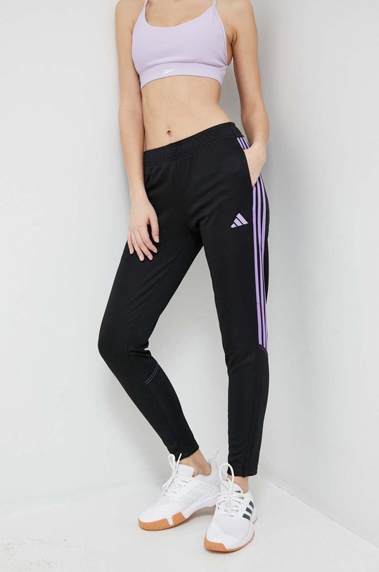 adidas Performance spodnie treningowe Tiro 23 dzianina czarny IC1601
