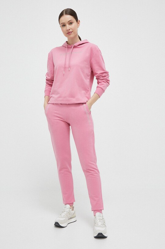 EA7 Emporio Armani spodnie dresowe 3RTP65.TJCQZ różowy SS23