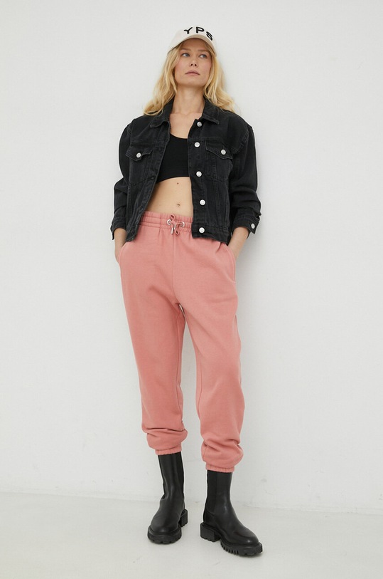 Bavlněné tepláky Mustang Cozy Jogger pletenina oranžová 1013611.7261