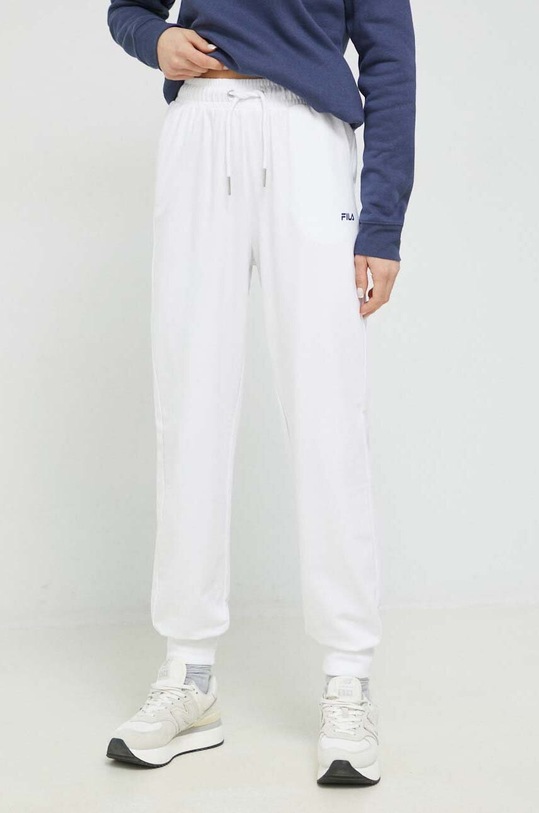 Fila pantaloni de trening tricotaj alb FAW0559
