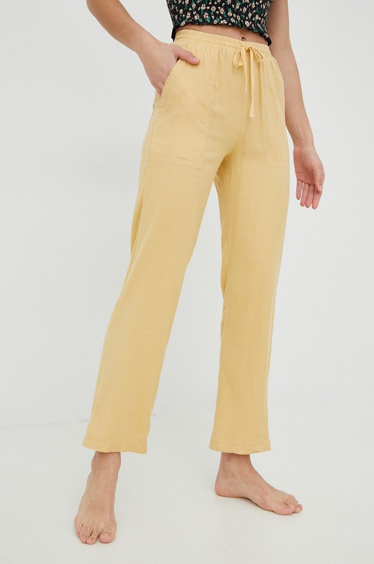 Billabong spodnie tkanina żółty ABJNP00216