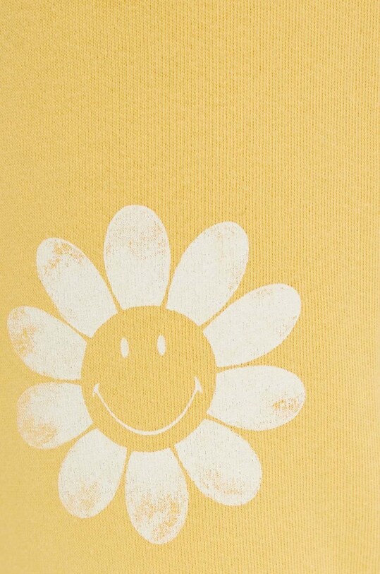 Бавовняні спортивні штани Billabong X SMILEY жовтий ABJNP00343