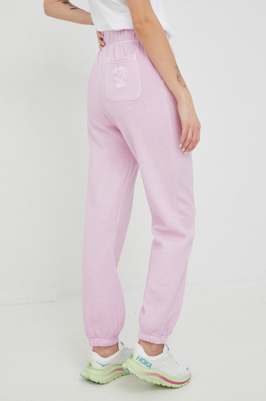 Odzież Billabong spodnie dresowe bawełniane X SMILEY ABJNP00343 różowy