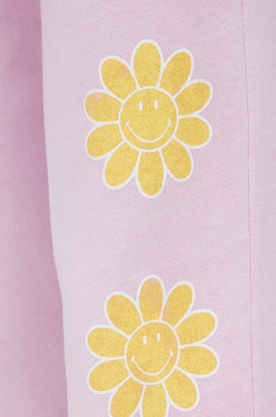Βαμβακερό παντελόνι Billabong X SMILEY ροζ ABJNP00343