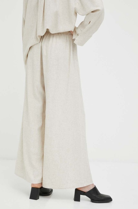 Odjeća Hlače s dodatkom lana By Malene Birger Pisca Q71694002 bež
