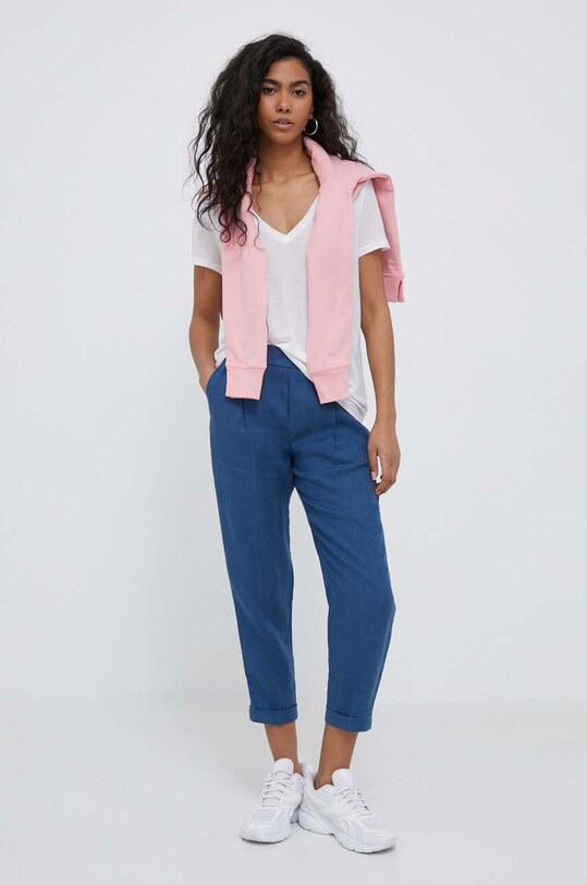 Lanene hlače United Colors of Benetton 4AGH558X5.217. modra SS23