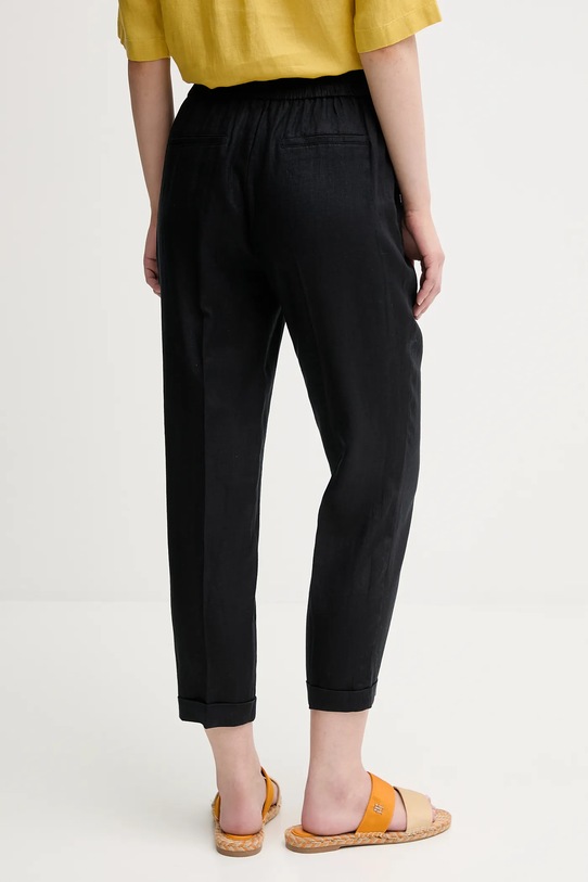 Одяг Льняні штани United Colors of Benetton 4AGH558X5.100. чорний