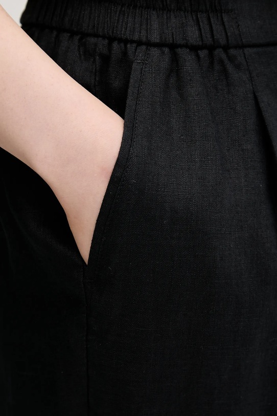 Льняні штани United Colors of Benetton чорний 4AGH558X5.100.