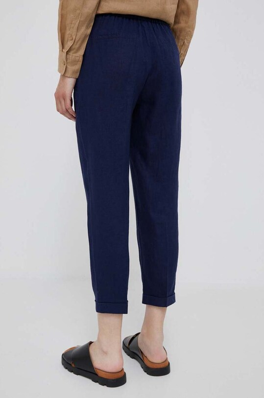 Abbigliamento United Colors of Benetton pantaloni in lino 4AGH558X5.252 blu navy