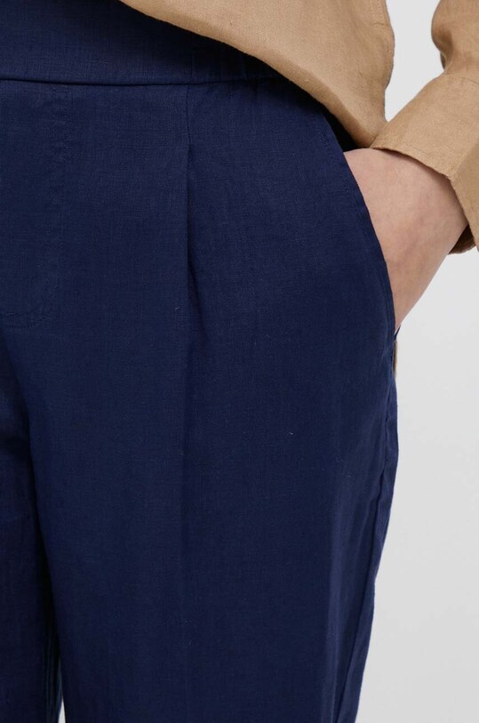 United Colors of Benetton pantaloni in lino blu navy 4AGH558X5.252