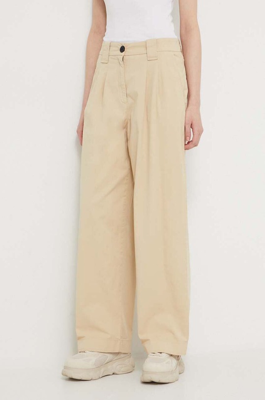 Kalhoty HUGO high béžová 50489241